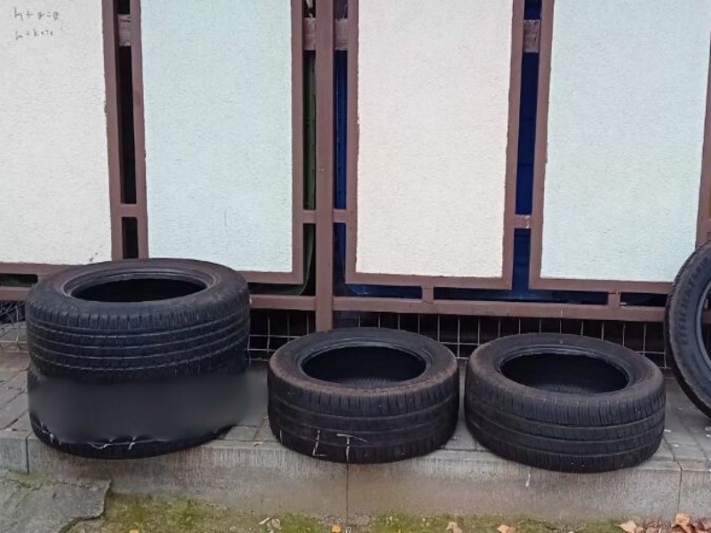 Wyrzucił opony pod wiatą śmietnikową. Przeoczył jeden szczegół 