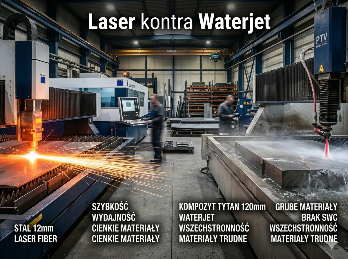 Waterjet czy Laser. Wybór optymalnej technologii cięcia w nowoczesnym przemyśle