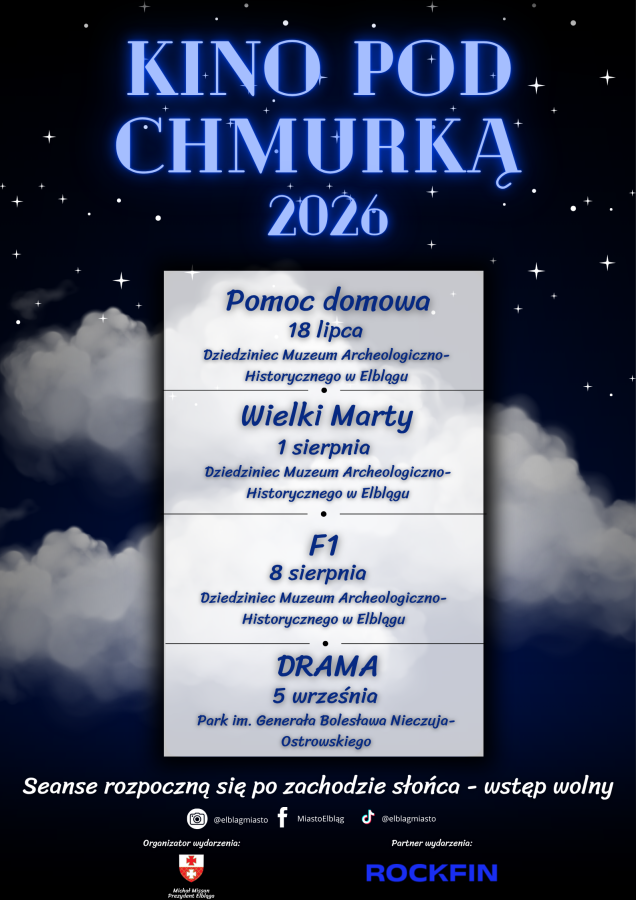 Thriller pod gwiazdami i darmowe słodkości. Letnie Kino pod Chmurką wraca do Elbląga!