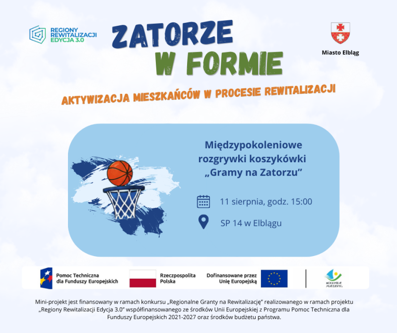 Gramy na Zatorzu! Międzypokoleniowy turniej koszykówki już we wtorek w Elblągu